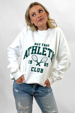 Load image into Gallery viewer, Not Athletic Club Sweatshirt - Pink w/ puff pink lettering or White w/ green lettering
