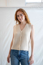 Load image into Gallery viewer, Olivia Vest - Cream - Brown
