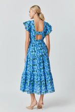 Load image into Gallery viewer, Open Back Maxi Dress - Blue Multi
