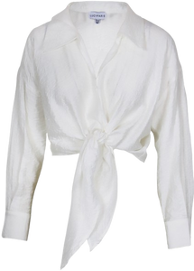 Otis Tie Blouse - White