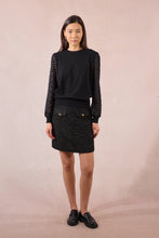 Load image into Gallery viewer, Pattern Sleeves Sweater - Black (Style LAF114DN)
