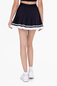 Pleated Tennis Skort - Black