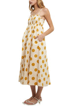 Load image into Gallery viewer, Polka Dot Midi Dress - Ivory / Yellow
