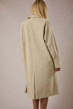 Load image into Gallery viewer, Polka Dot Denim Coat - Taupe w/ Black Dots
