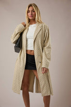Load image into Gallery viewer, Polka Dot Denim Coat - Taupe w/ Black Dots
