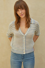 Load image into Gallery viewer, Porter Sweater - Light Blue/Ivory Stripe

