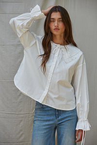 Walk the Line Blouse - Brown Gingham (Style L8738)