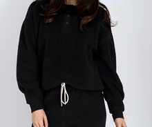 Load image into Gallery viewer, Prika Henley LS Top - Caramel - Black
