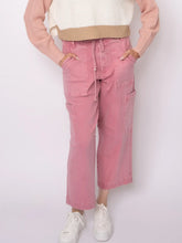 Load image into Gallery viewer, Julie Stretch Cargo Jeans - Petal Pink - Ivy Green (Style: 43W033SO)
