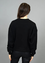 Load image into Gallery viewer, Lucie Modal Scuba Rhinestone Pullover - Black
