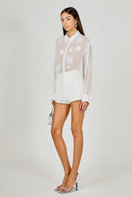 Load image into Gallery viewer, Floral Detail Sheer Blouse - White (Style: SS2150T)
