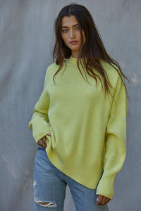 Riley Sweater - Salmon Pink - Creamy Mint - Dusty Lilac - Lemon Yellow