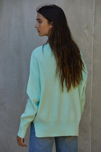 Riley Sweater - Salmon Pink - Creamy Mint - Dusty Lilac - Lemon Yellow