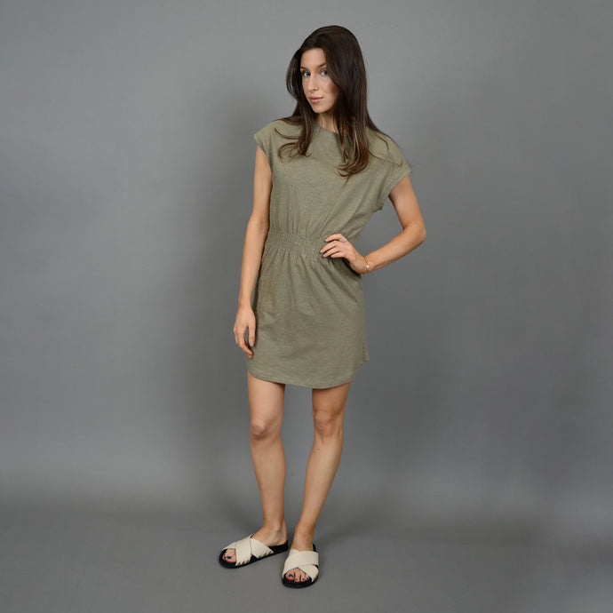 River Ruched Dress - Olive