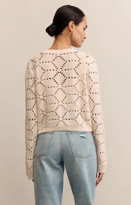 Rosalyn Diamond Cardigan Sweater - Black or Crystal