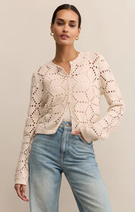 Rosalyn Diamond Cardigan Sweater - Black or Crystal