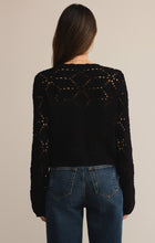 Load image into Gallery viewer, Rosalyn Diamond Cardigan Sweater - Black or Crystal
