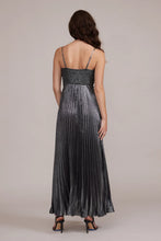 Load image into Gallery viewer, Rose Pleated Dress - Black / Silver
