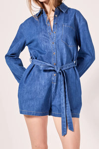 Mystic Denim Romper - Med Denim (Style: SS1024P)