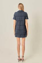 Load image into Gallery viewer, Textured Mini Dress - Navy (Style #SS1259D)
