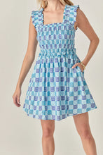 Load image into Gallery viewer, Smocked Print Mini Dress - Blue Multi Stripe - Blue Multi Floral (SS1307D - SS1308D)
