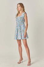 Load image into Gallery viewer, Smocked Print Mini Dress - Blue Multi Stripe - Blue Multi Floral (SS1307D - SS1308D)
