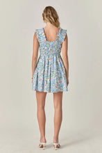 Load image into Gallery viewer, Smocked Print Mini Dress - Blue Multi Stripe - Blue Multi Floral (SS1307D - SS1308D)
