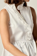 Load image into Gallery viewer, Peplum Mixed Media Top - White (Style #SS1667T)
