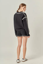 Load image into Gallery viewer, Stitch Detail Knit Shorts - Black (SS1784P)
