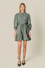 Load image into Gallery viewer, Floral Pintuck Smock Mini Dress - Black Multi (Style #SS1838D)

