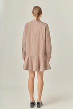 Load image into Gallery viewer, Striped Flare Shirt Dress - Navy or Brown (Style #SS1851D)
