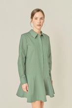 Load image into Gallery viewer, Striped Flare Shirt Dress
