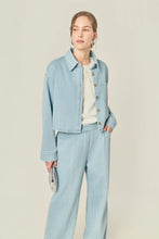 Load image into Gallery viewer, Cropped Denim Shirt - Light Denim (Style: SS2031T)
