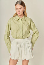 Load image into Gallery viewer, Bow Embroidery Shirt - Sage (SS2036T)
