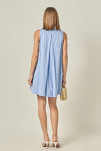 Load image into Gallery viewer, Sleeveless Mini Shirt Dress - Powder Blue (Style #SS23490D)
