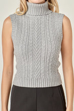 Load image into Gallery viewer, Cable Mock Neck Sweater - Grey (SS616T)

