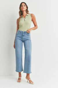 Slim Wide Leg Jeans - Medium Denim (BP239J) 