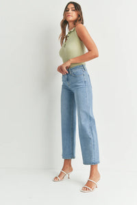 Slim Wide Leg Jeans - Medium Denim (BP239J) 