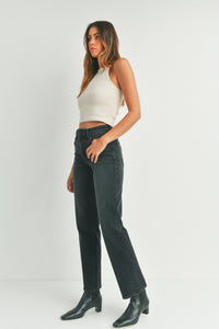 Everything Straight Jeans - Light Denim -Washed Blk - BP373J