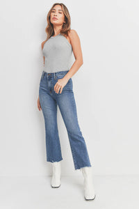 Vintage Cropped Flare Jeans  Medium Denim -