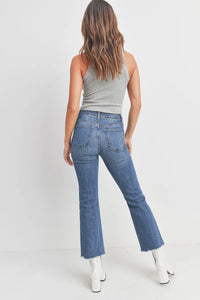 Vintage Cropped Flare Jeans  Medium Denim -