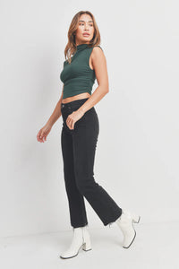 Vintage Cropped Flare Jeans BP420J
 Washed Black 