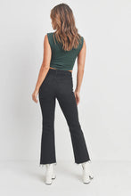 Load image into Gallery viewer, Vintage Cropped Flare Jeans BP420J
 Washed Black 
