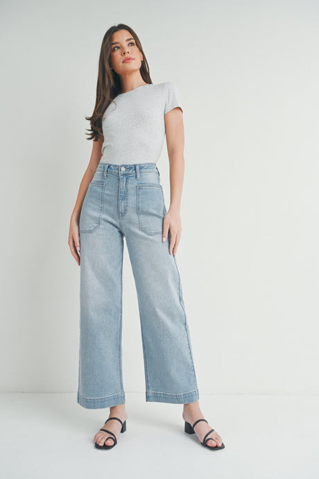 Eve Utility Jeans - Light Denim
