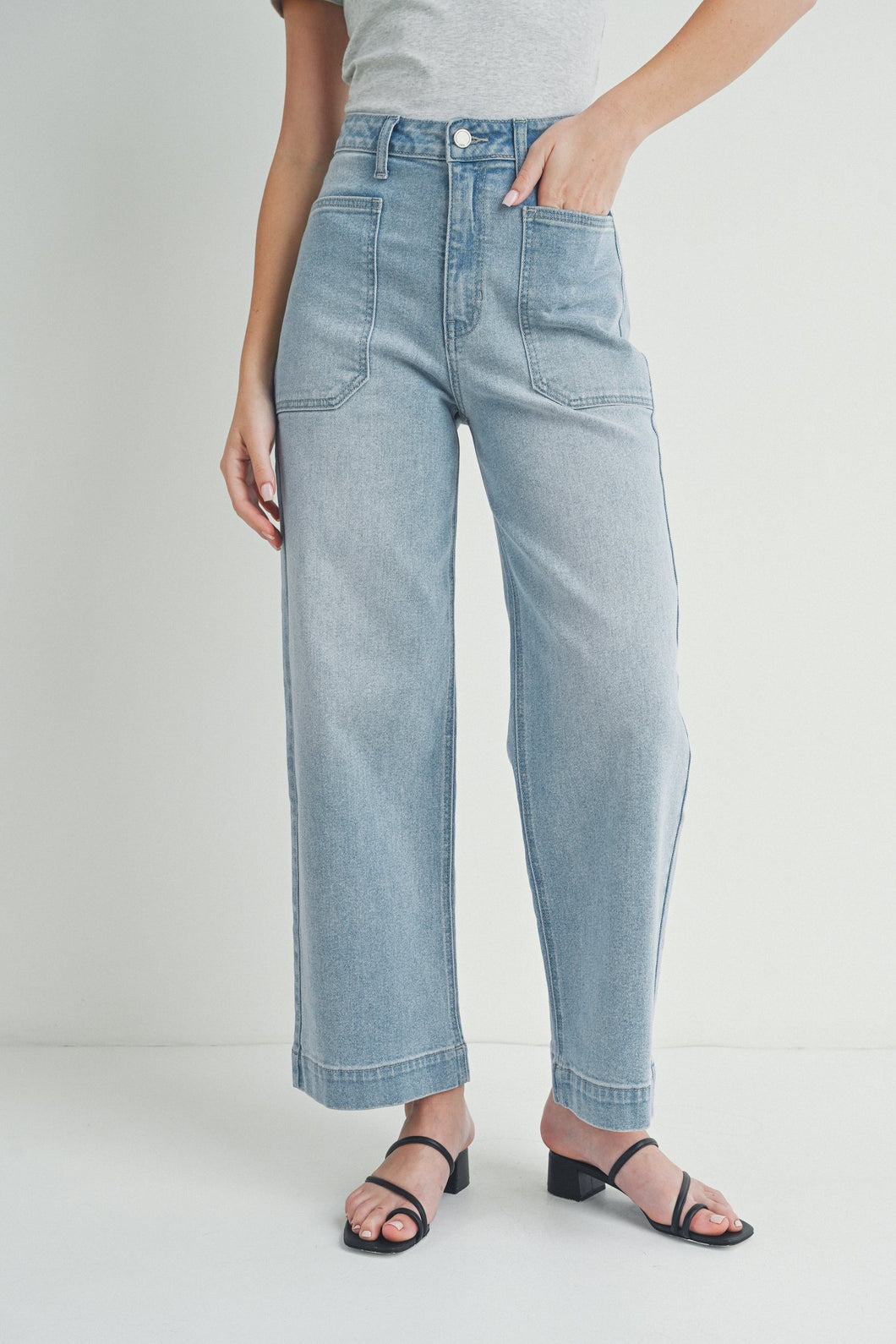 Eve Utility Jeans - Light Denim
