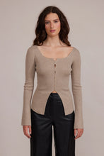 Load image into Gallery viewer, Erin Knit Top - Beige w/ very subtle shimmer
