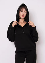 Load image into Gallery viewer, Sallie Soft Knit Hoodie - Black
