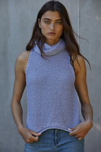 Salma Sweater- Ivory - Lilac - Black