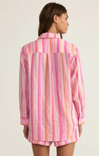 Load image into Gallery viewer, Saturday Stripe Shirt - Mauve/Orange Stripe
