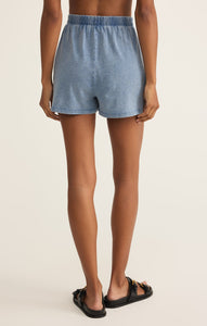 Scout Jersey Denim Shorts - Med Indigo